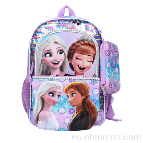 Bolso de libro de dibujos animados de color púrpura